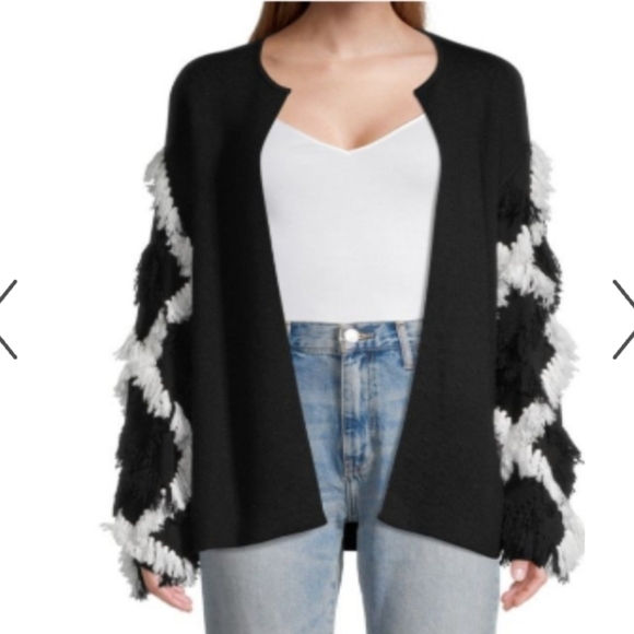 Kobi Halperin Chade Fringe Sleeve Cardigan - Picture 1 of 13